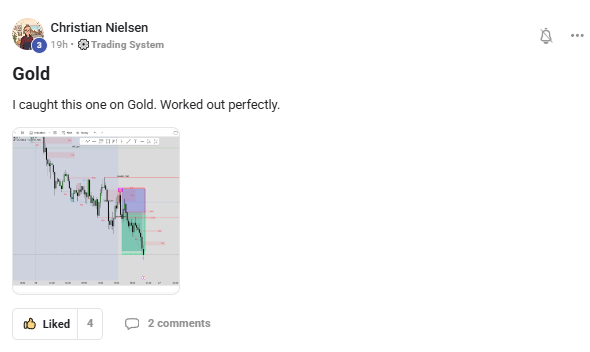 Gold trade shared by Christian Nielsen