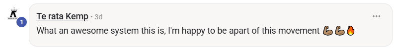 Community member feedback from Te rata Kemp